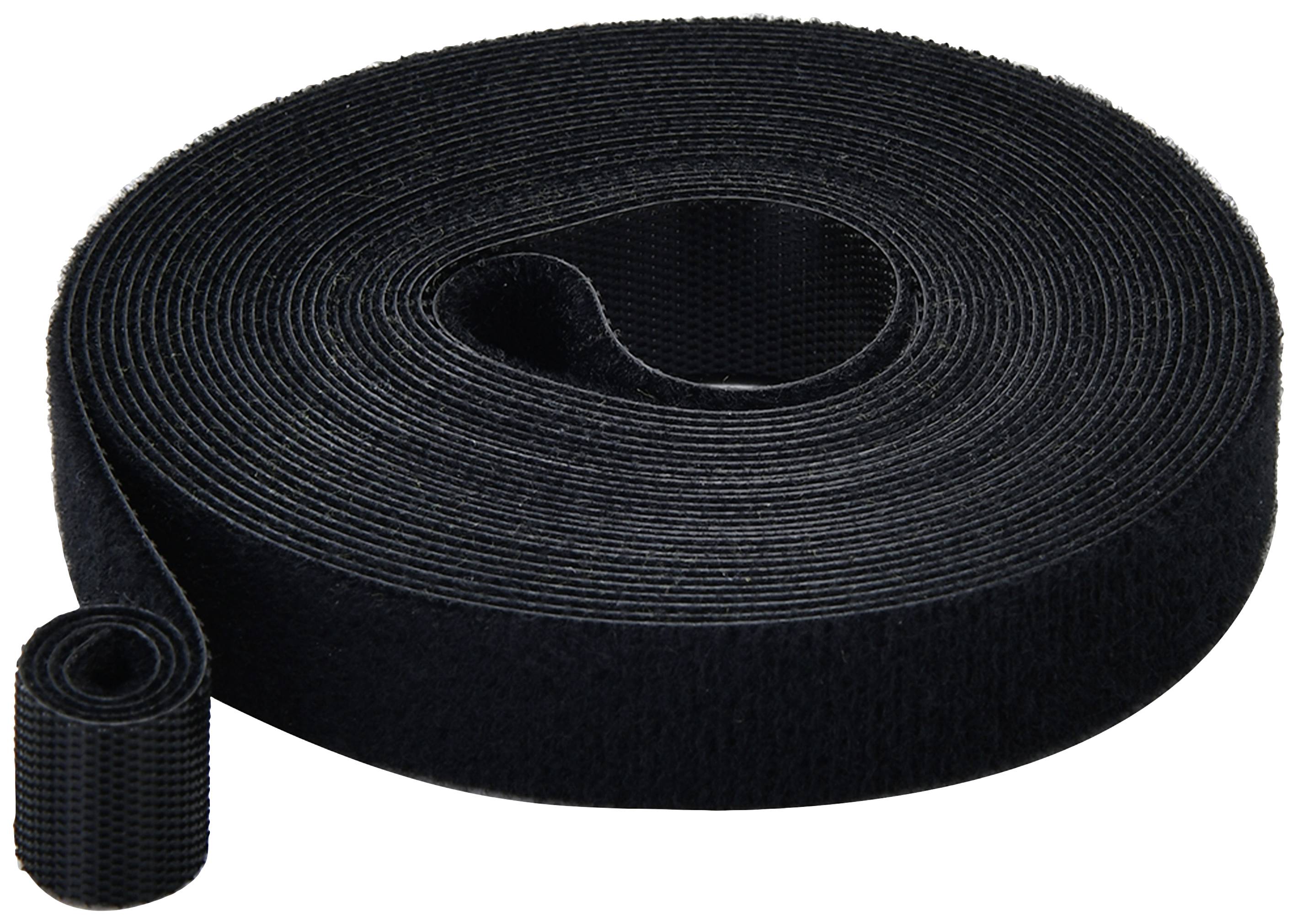 TRU COMPONENTS T24CA060 Hook-and-loop tape for bundling Hook and loop pad (L x W) 5 m x 15 mm Black 5 m