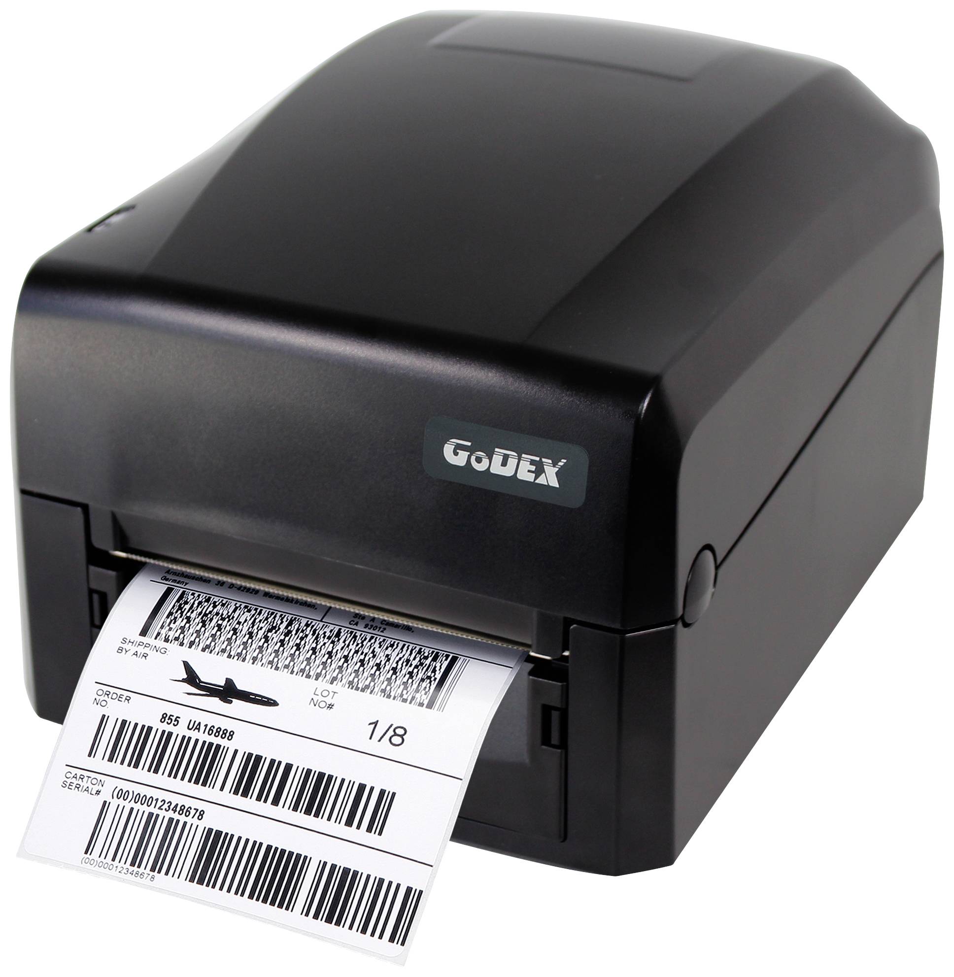 Godex GE300 Label printer Direct thermal , Thermal transfer 203 x 203 dpi Max. label width: 110 mm USB, RS-232, LAN