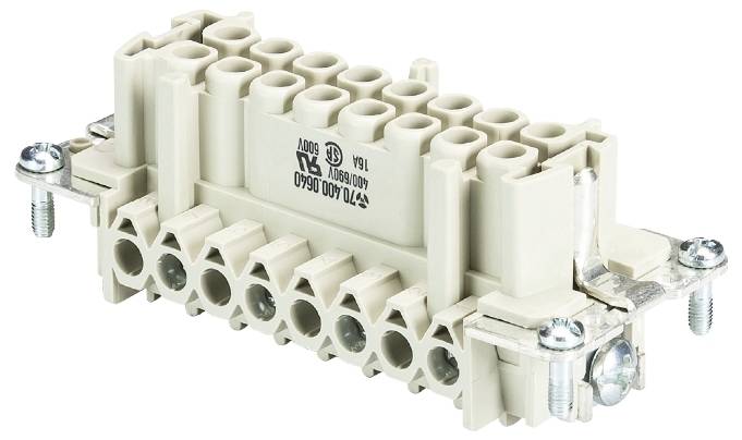 Wieland Electric 70.400.0640.0 Socket inset Total number of pins 6 10 pc(s)