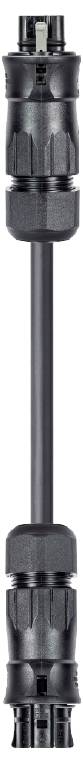 Black cable with connectors at both ends for electrical connections.
