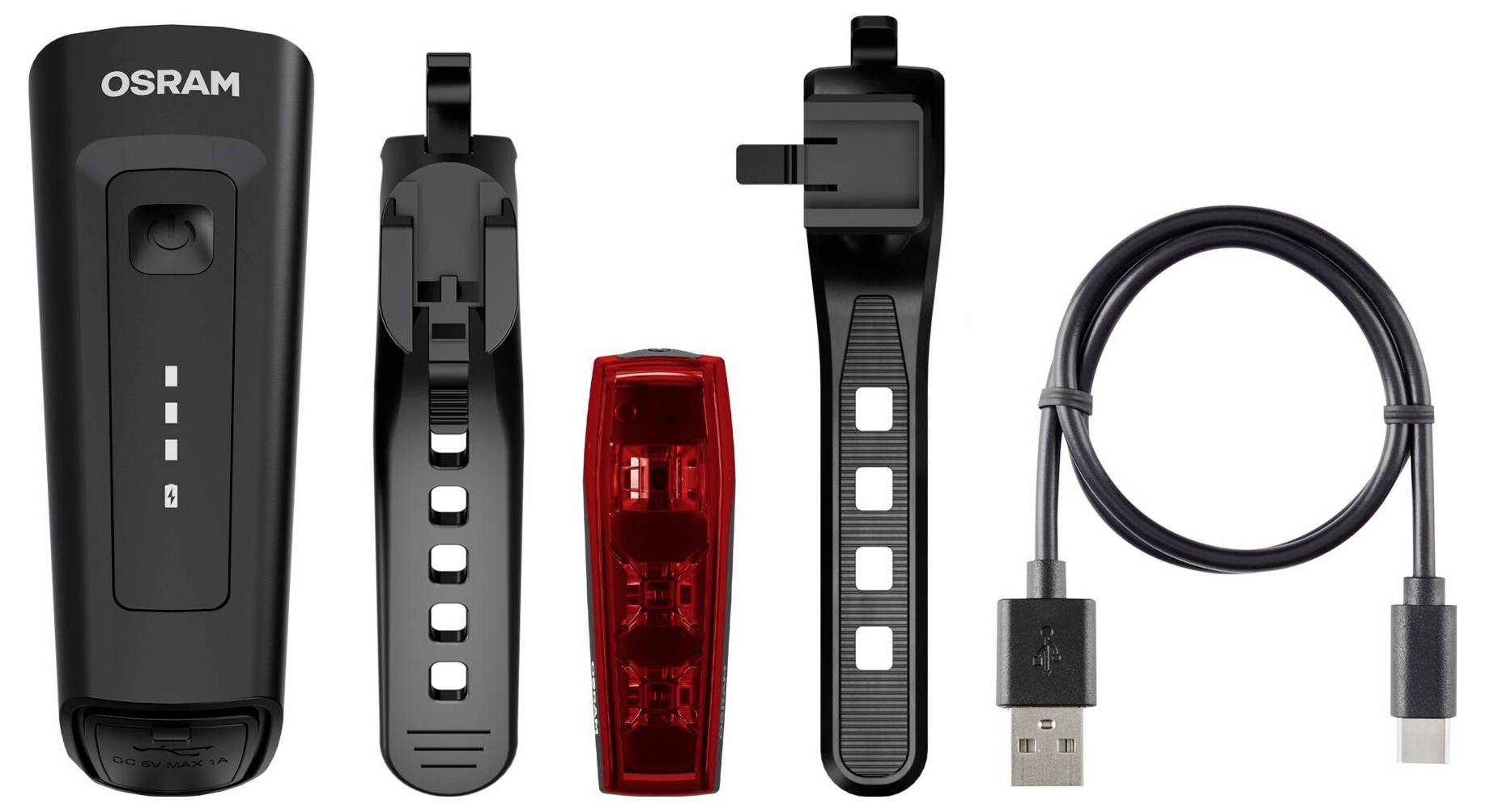 Osram Automotive Bike light set RACE 50 SET LED (monochrome) rechargeable Black