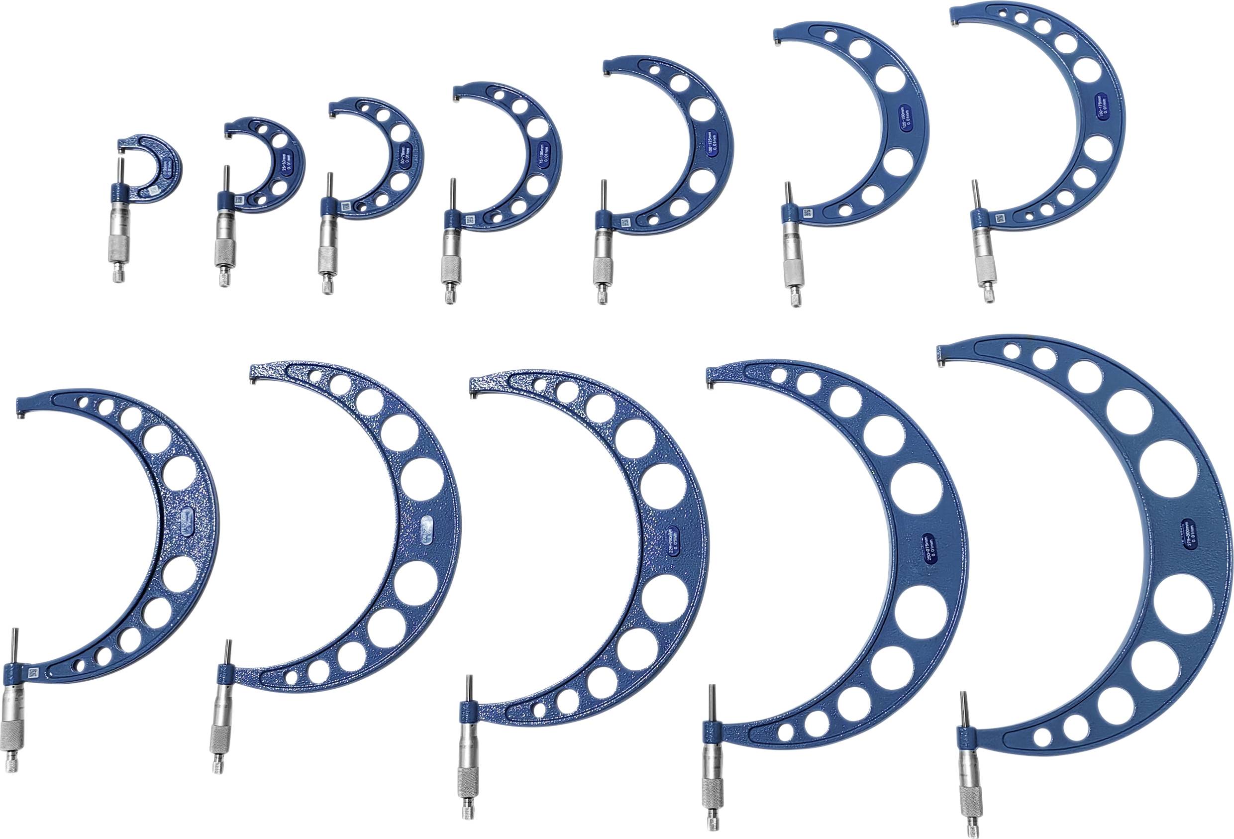 Dasqua 4111-8203 Micrometer set + graduation 0 - 300 mm DIN 863