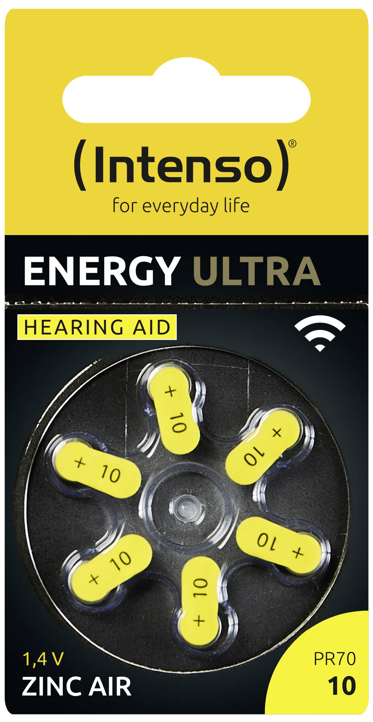 Intenso Hearing aid battery PR70-10 1.45 V 6 pc(s) 86 mAh Zinc air 7504416