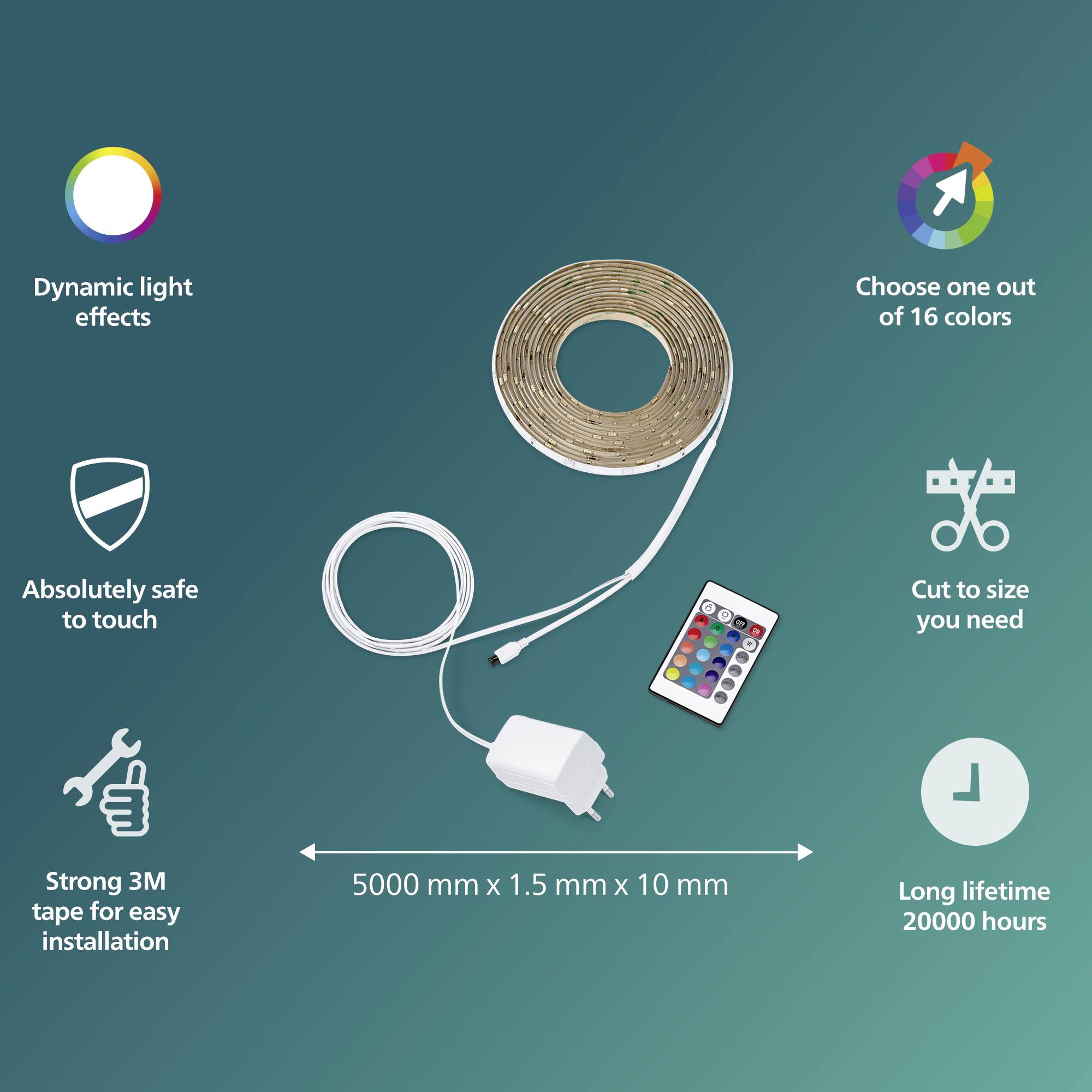 Philips 8720169309869 LED strip set 230 V 5 m RGB 5 m