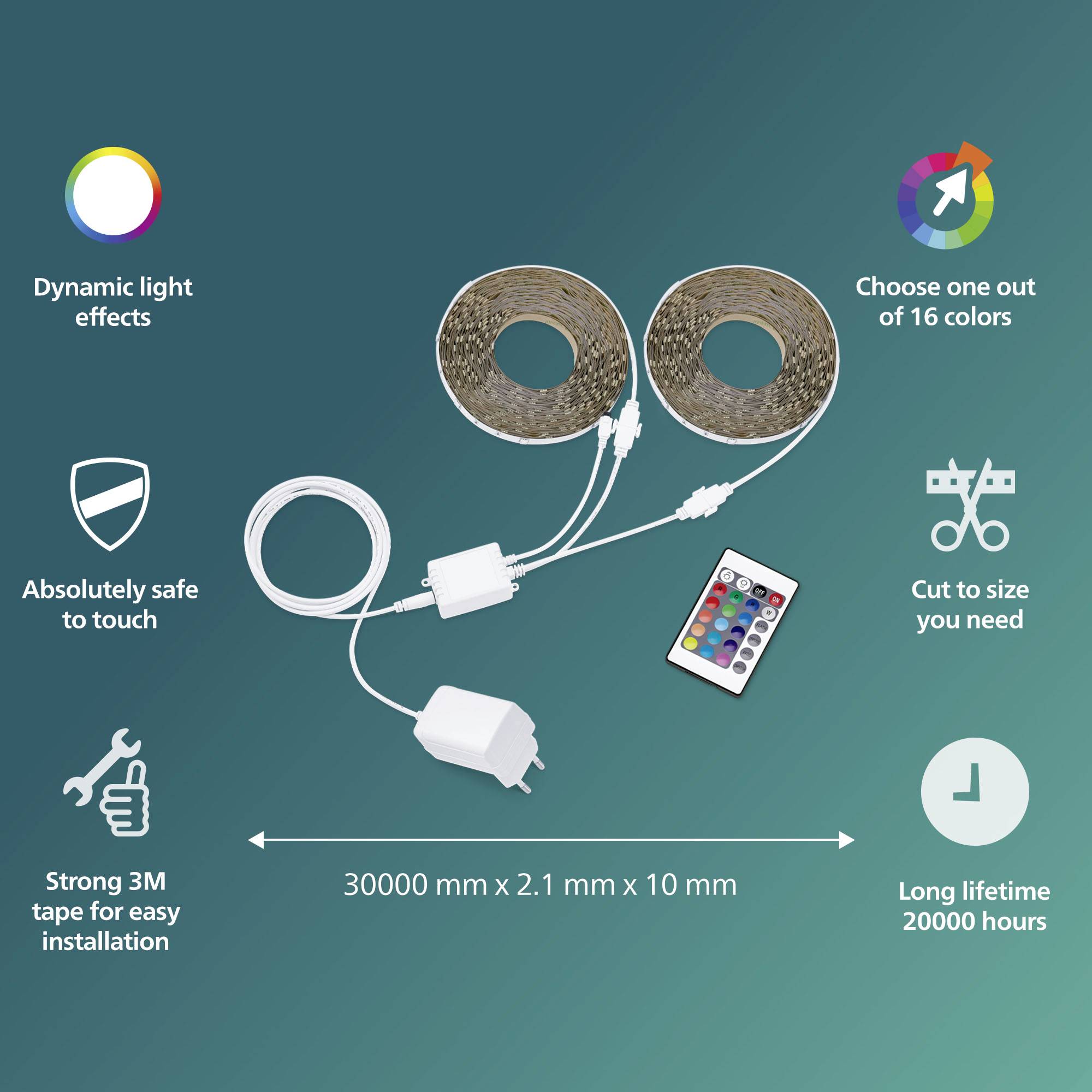 Philips 8720169322554 LED strip set 230 V 30 m RGB 30 m