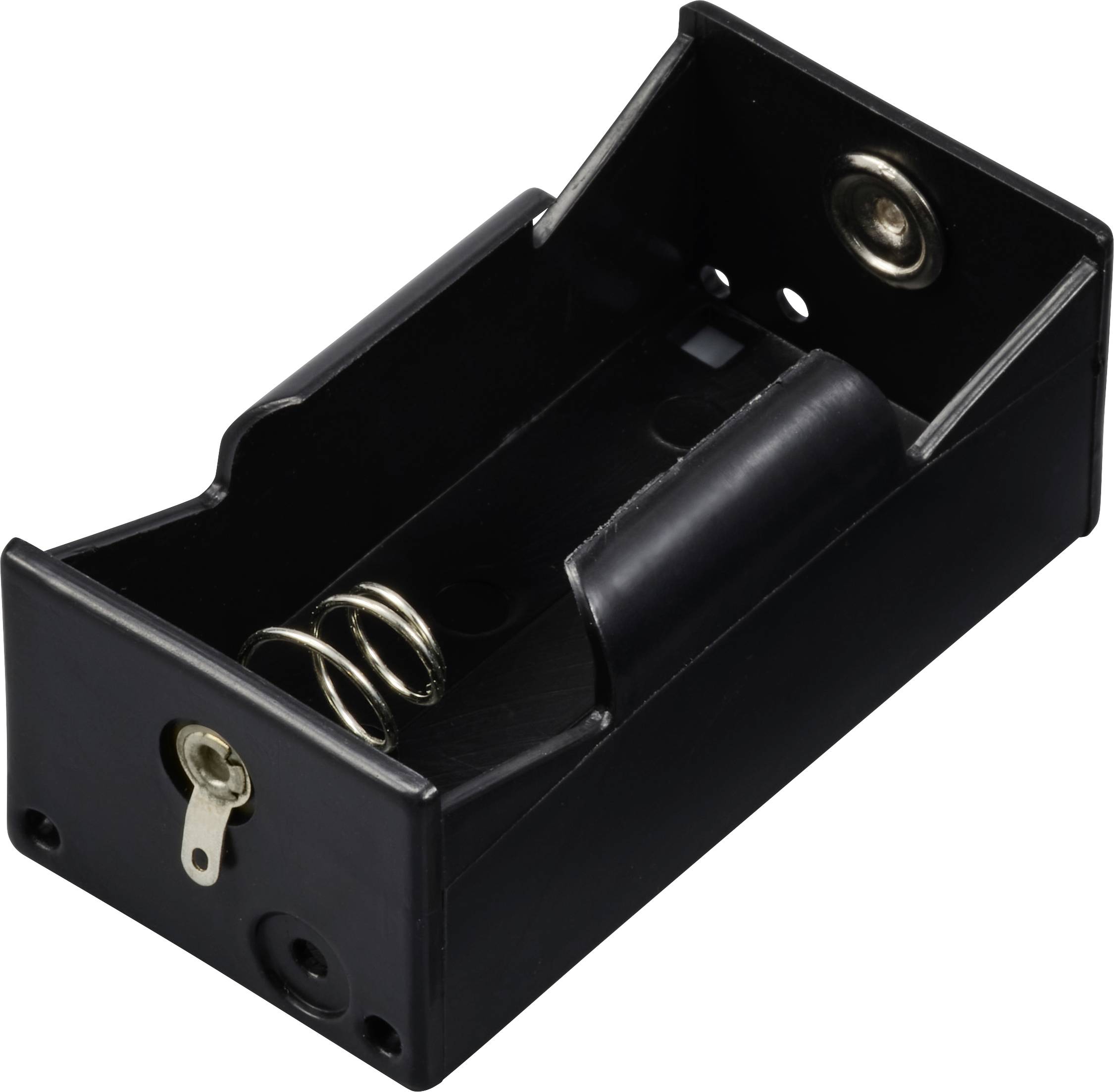 TRU COMPONENTS TC-13220736 Battery tray 1x D Solder lug (L x W x H) 68 x 35 x 27 mm