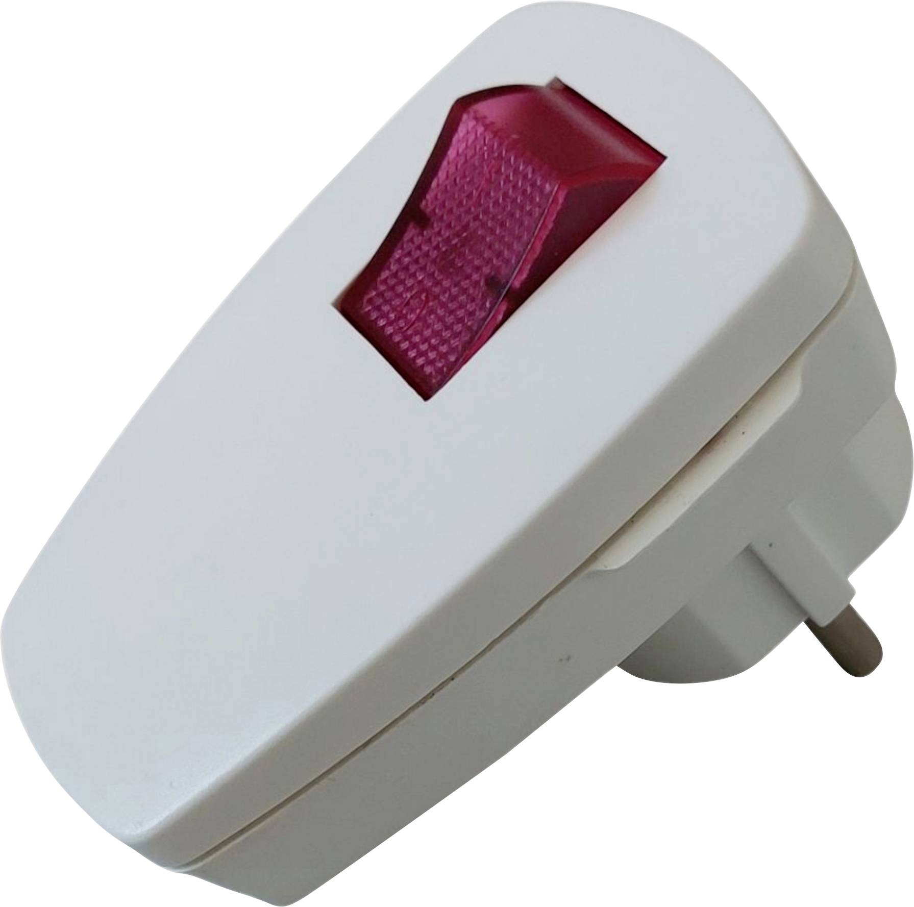 N & L 10236 Safety L-shape mains plug Plastic + switch 230 V White