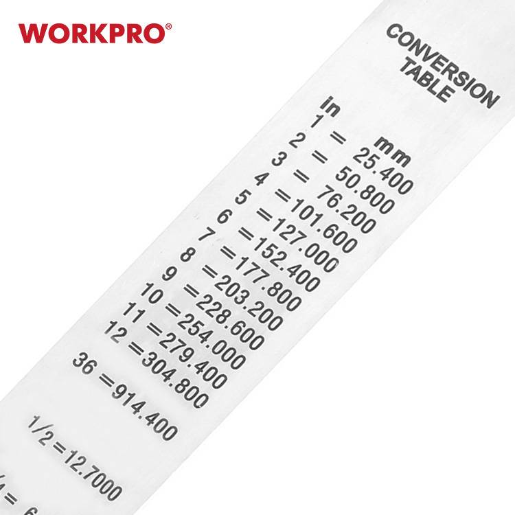'Conversion Table' shows inches to millimetres: 1 in = 25.4 mm, 2 in = 50.8 mm, up to 12 in = 304.8 mm, 36 in = 914.4 mm.