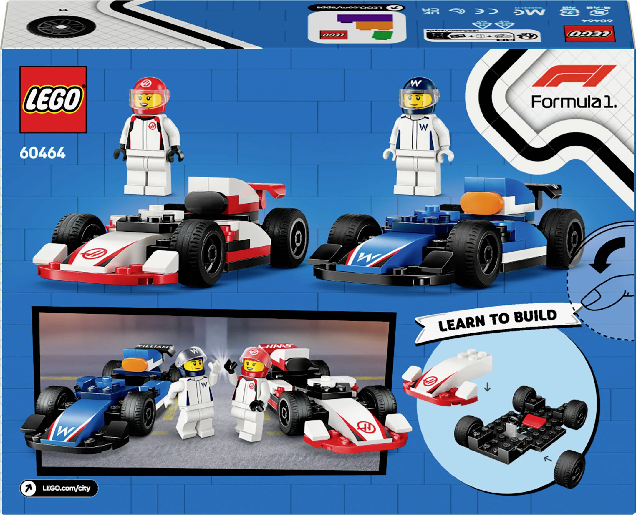 60464 LEGO® CITY F1® Williams Racing and Haas F1® Racing cars