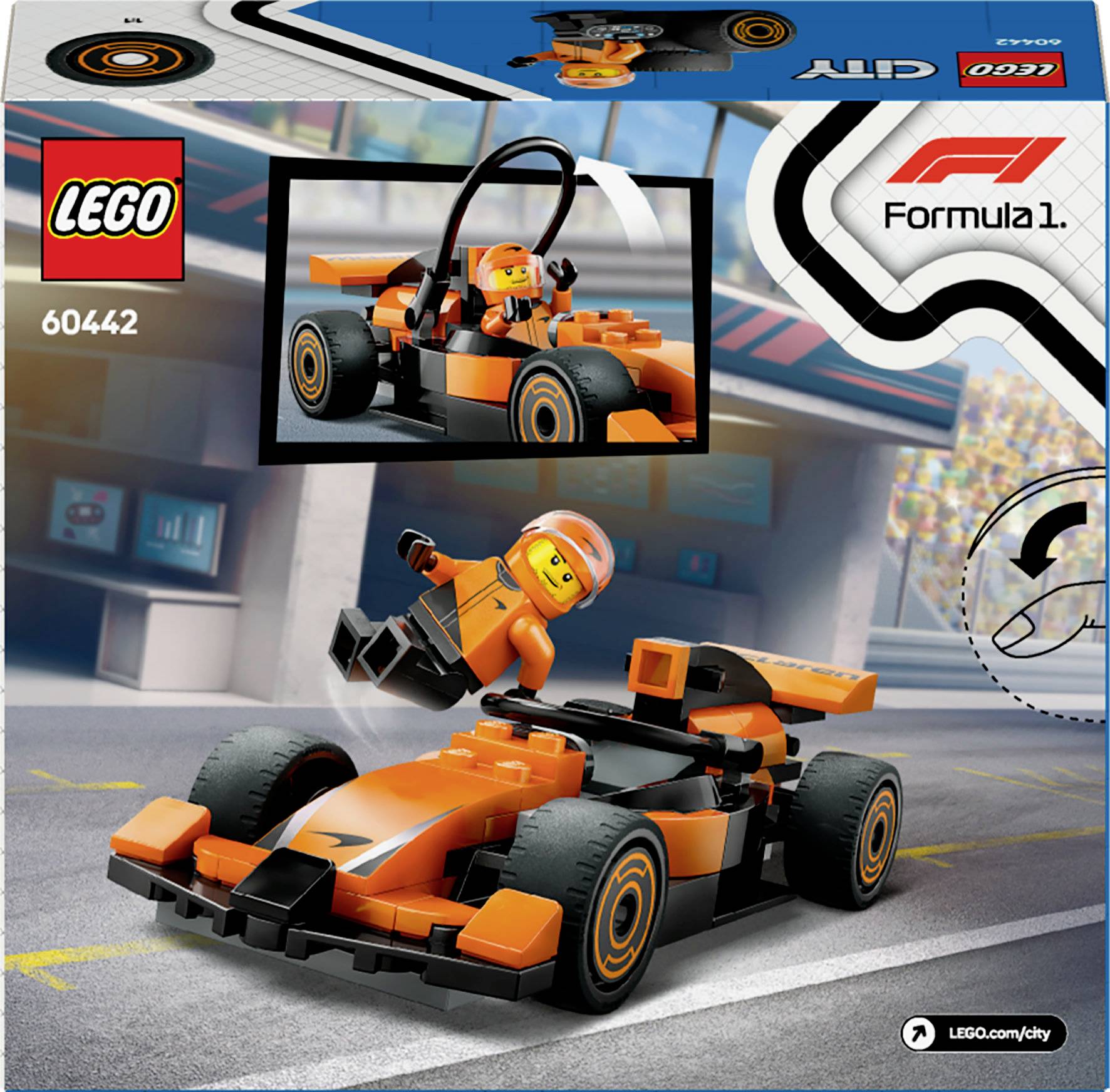 60442 LEGO® CITY F1® race driver with McLaren racing car