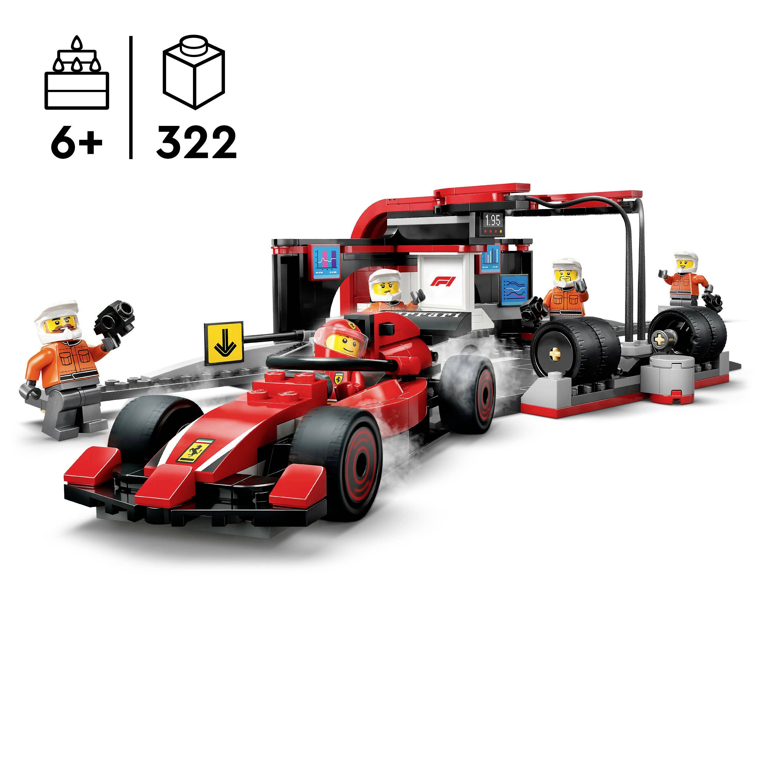 60443 LEGO® CITY F1® pit stop with pit crew and Ferrari speed cameras