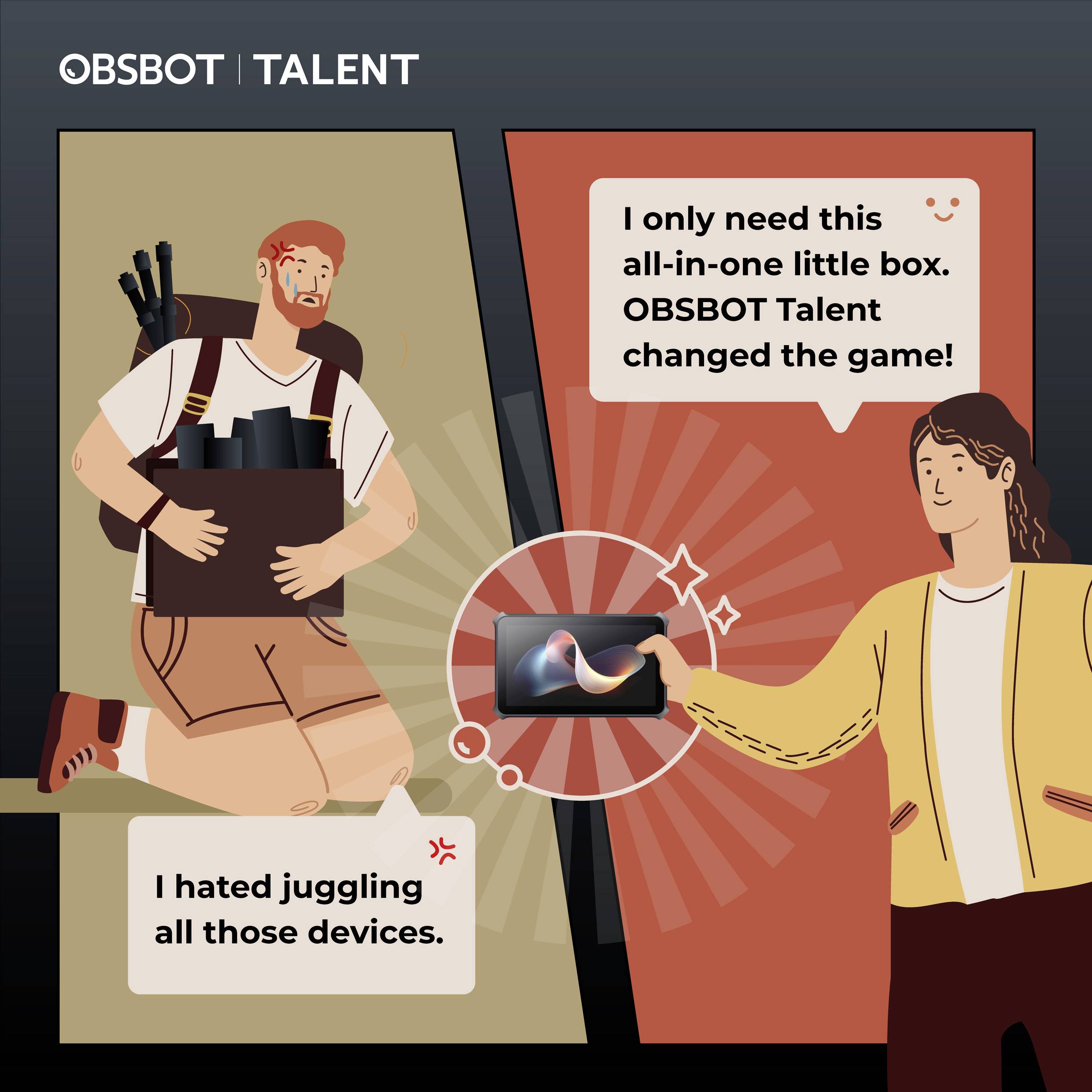 Obsbot OPB-2402-C Talent Modular 4K video conferencing system