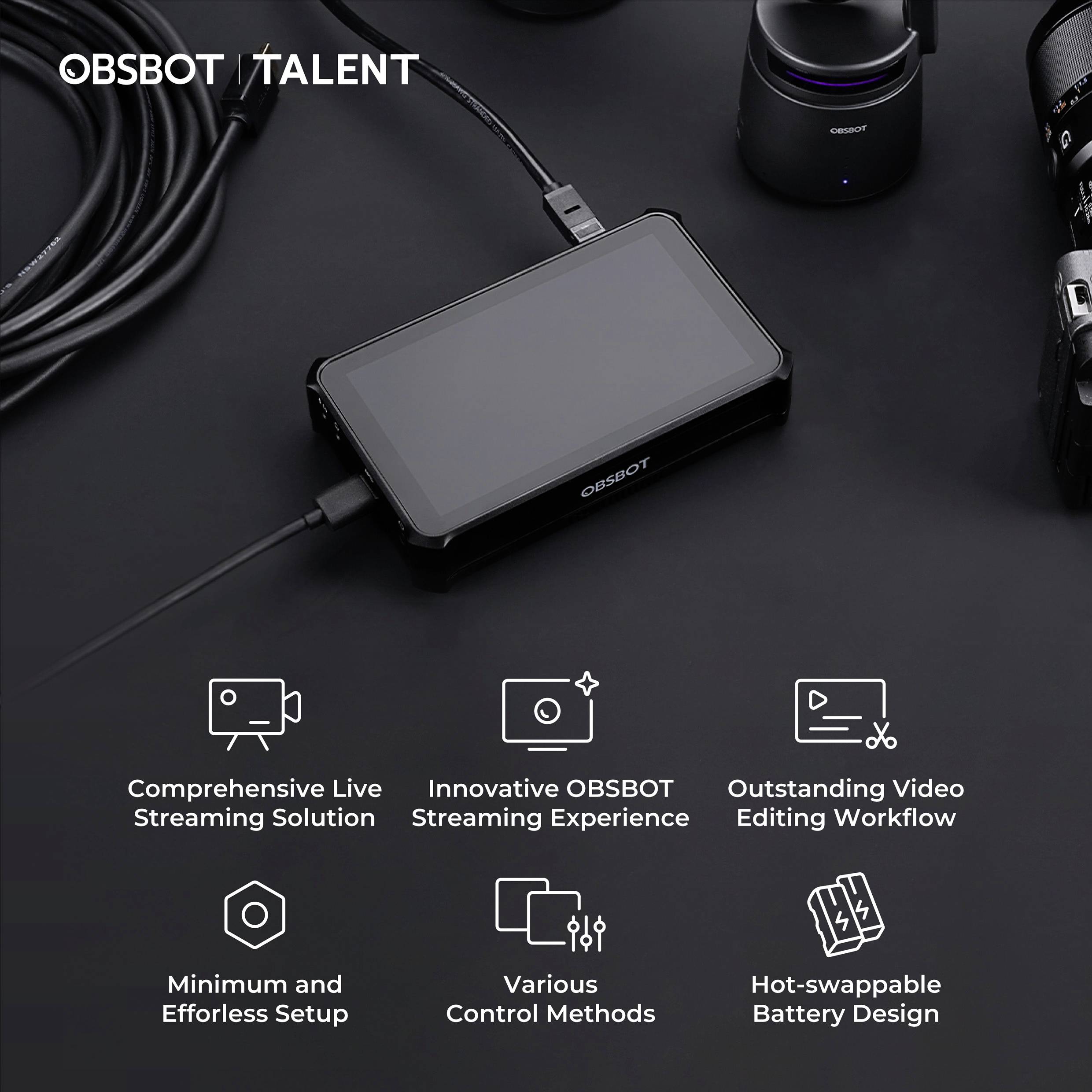 Obsbot OPB-2402-C Talent Modular 4K video conferencing system