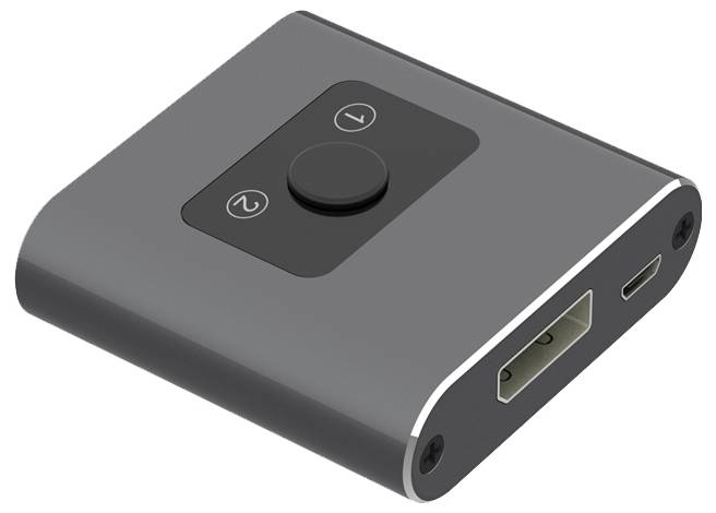 Maxtrack CS38L 2 ports DisplayPort switch Grey