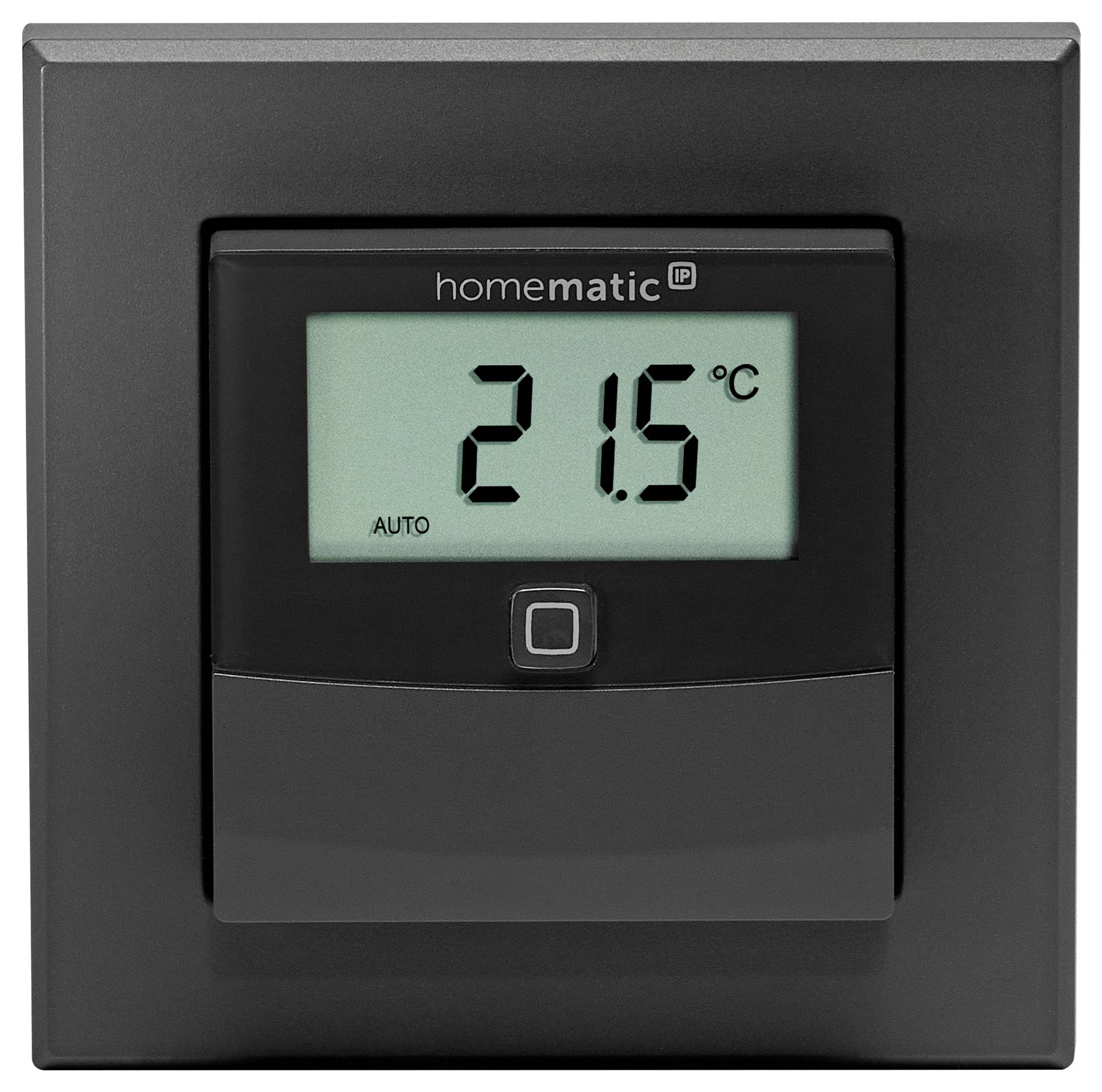 Intelligent thermostat displays 21.5 degrees Celsius in automatic mode.