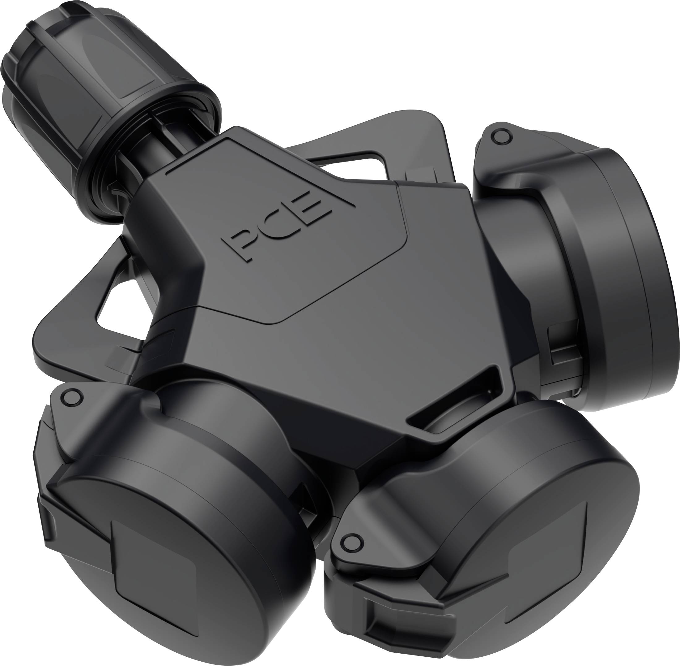 PC Electric 253822-ss 3-way connector Solid rubber 250 V Black IP54
