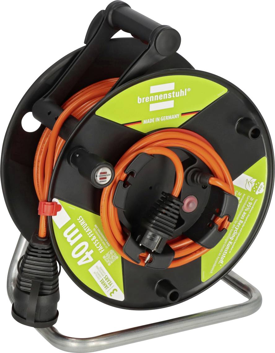 Brennenstuhl 1188500 Cable reel 38 m Orange PG plug