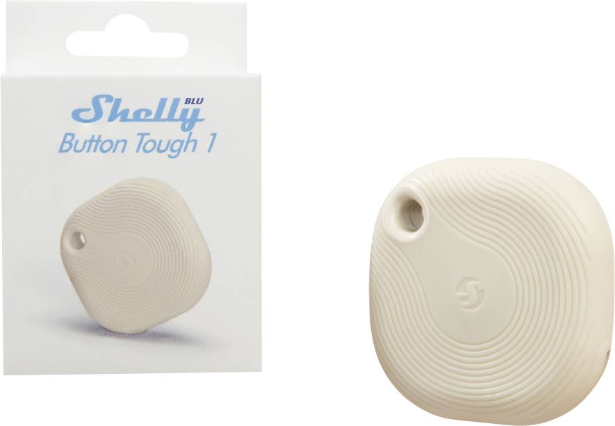 Shelly BLU Button Tough 1 Ivory Remote control, Pushbutton Bluetooth Low Energy