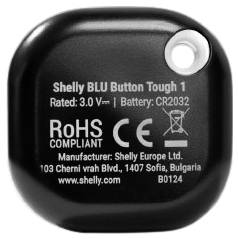 Shelly BLU Button Tough 1 Black Remote control, Pushbutton Bluetooth Low Energy