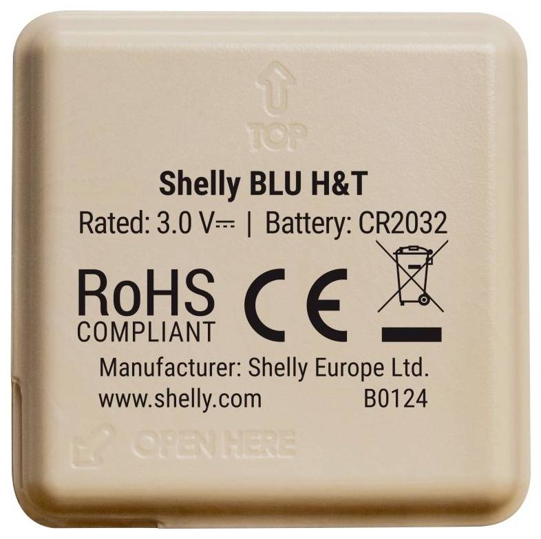 Shelly BLU H&T Mocha Temperature and humidity sensor Bluetooth