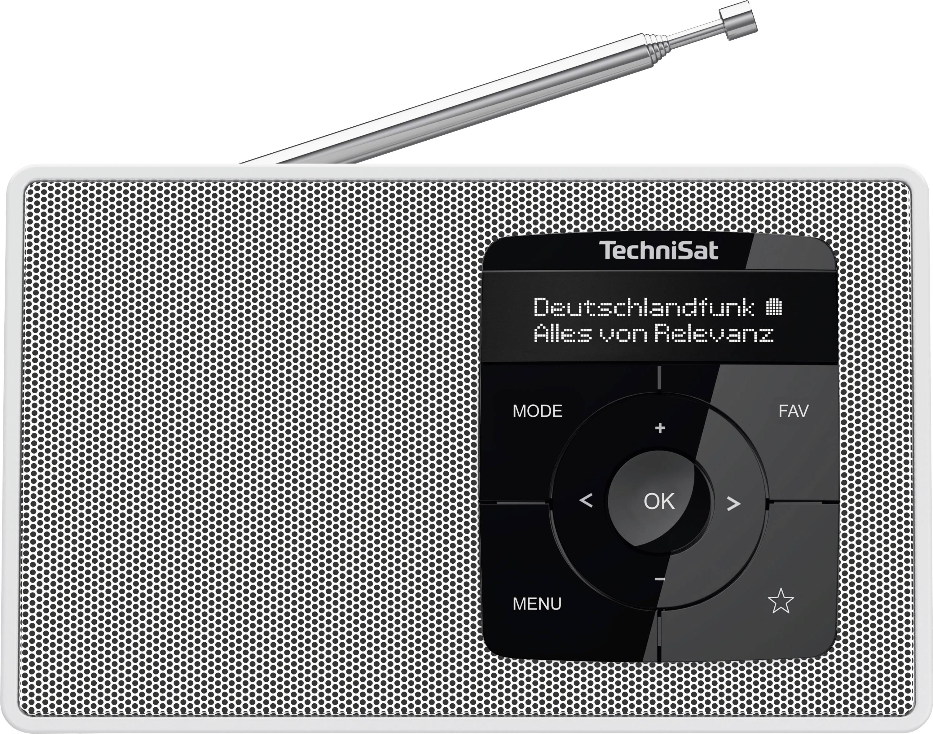 TechniSat DIGITRADIO 2 Desk radio DAB+, FM DAB+, FM, Bluetooth Alarm clock White