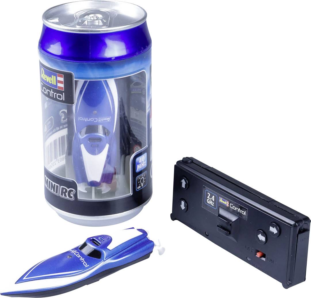 Revell Control Mini blue RC model speedboat for beginners RtR 75 mm