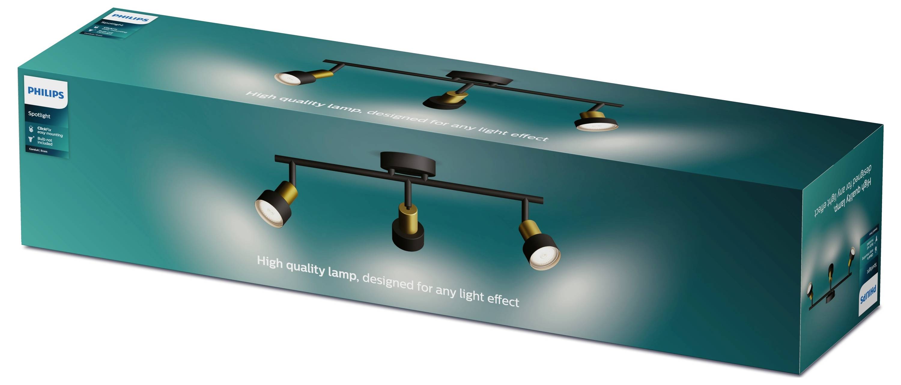 Philips Conduit 8720169299917 Ceiling floodlight GU10 Black, Gold