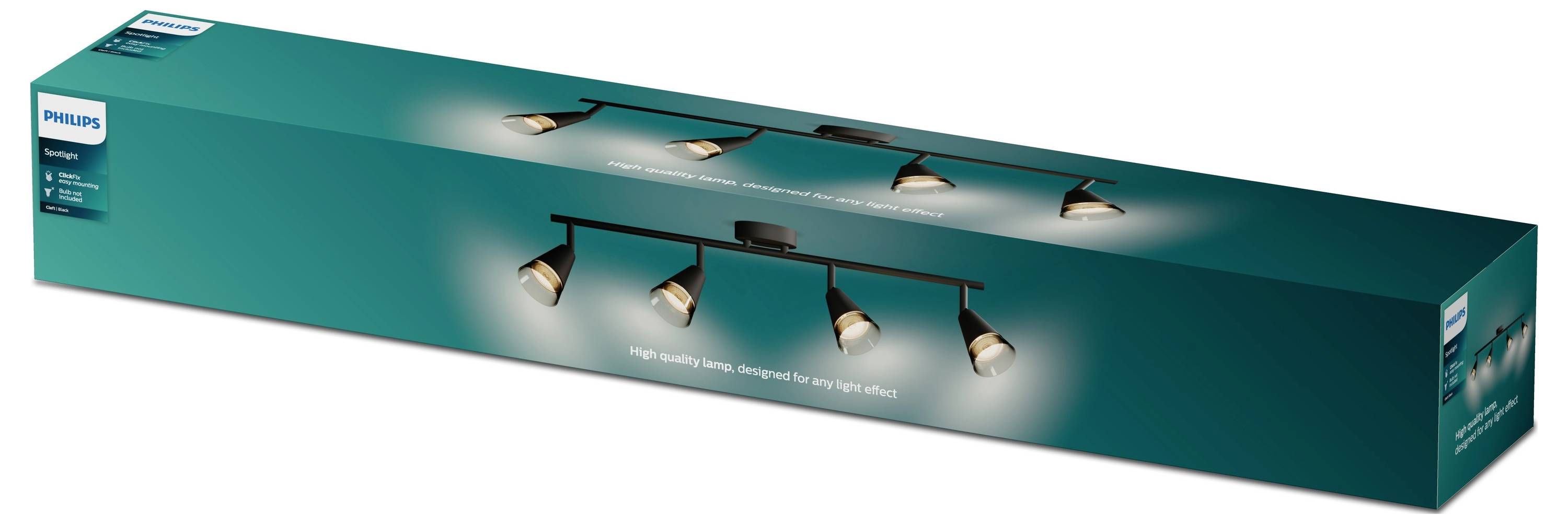 Philips Cleft 8720169300033 Ceiling floodlight GU10 Black