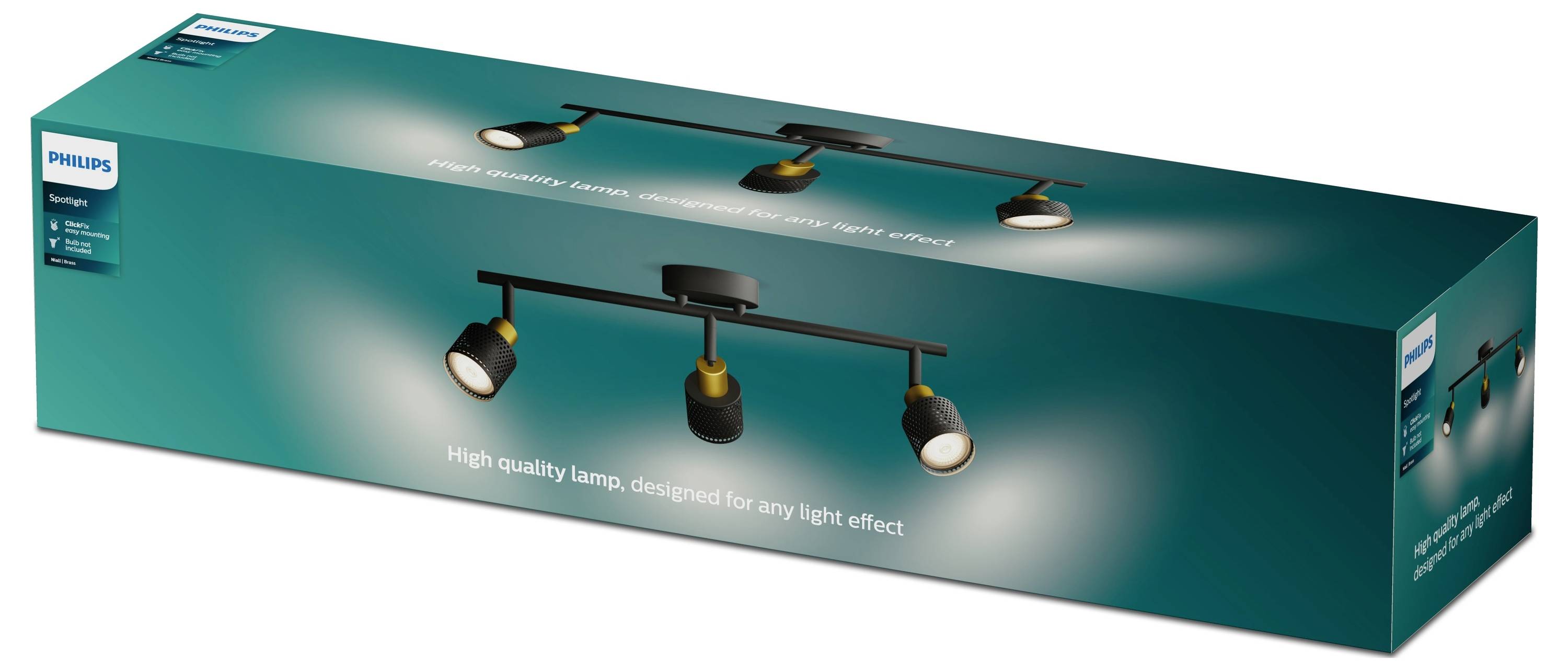 Philips Niall 8720169300118 Ceiling floodlight GU10 Black, Gold