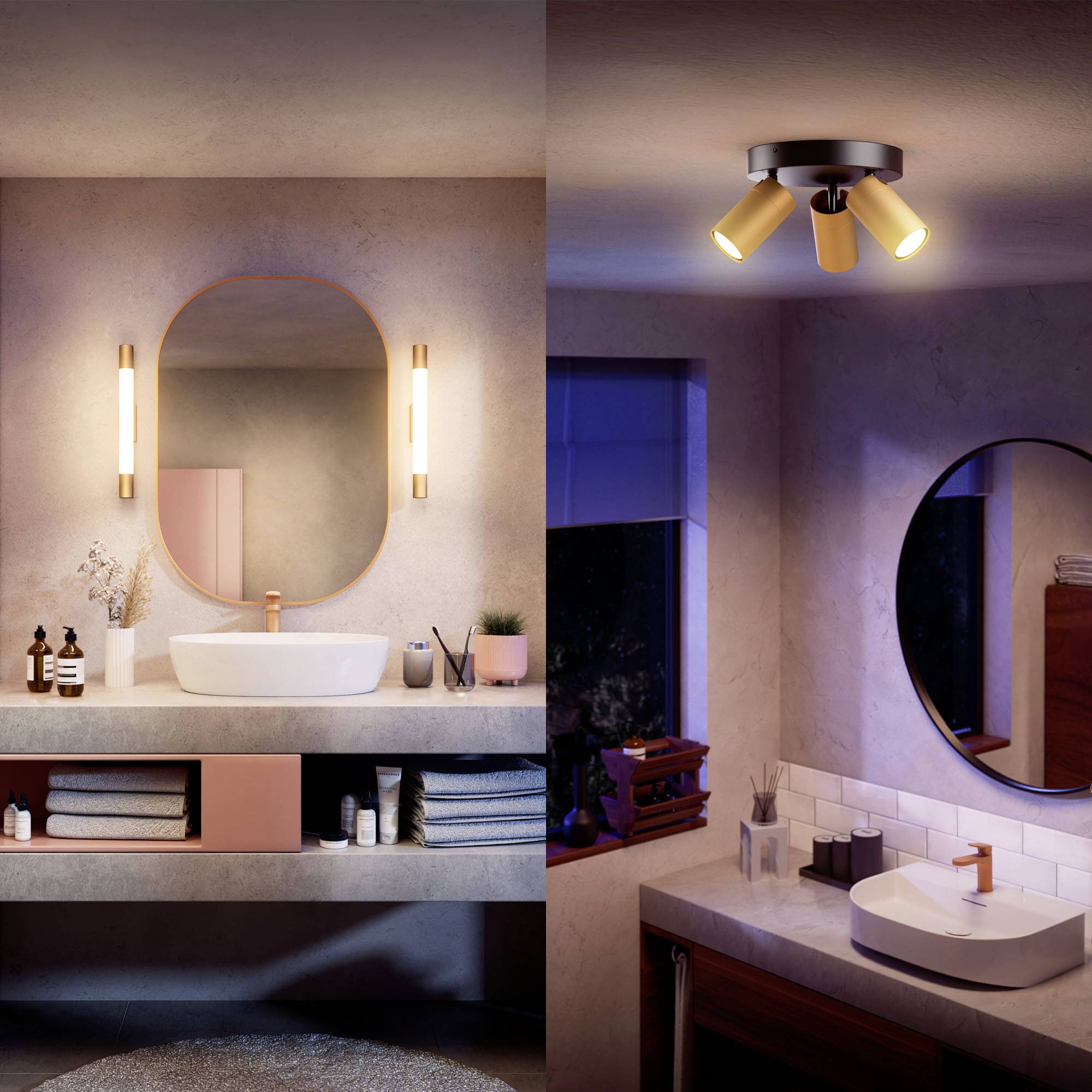 Philips Rover 8720169299399 LED bathroom ceiling light 10 W Warm white Gold