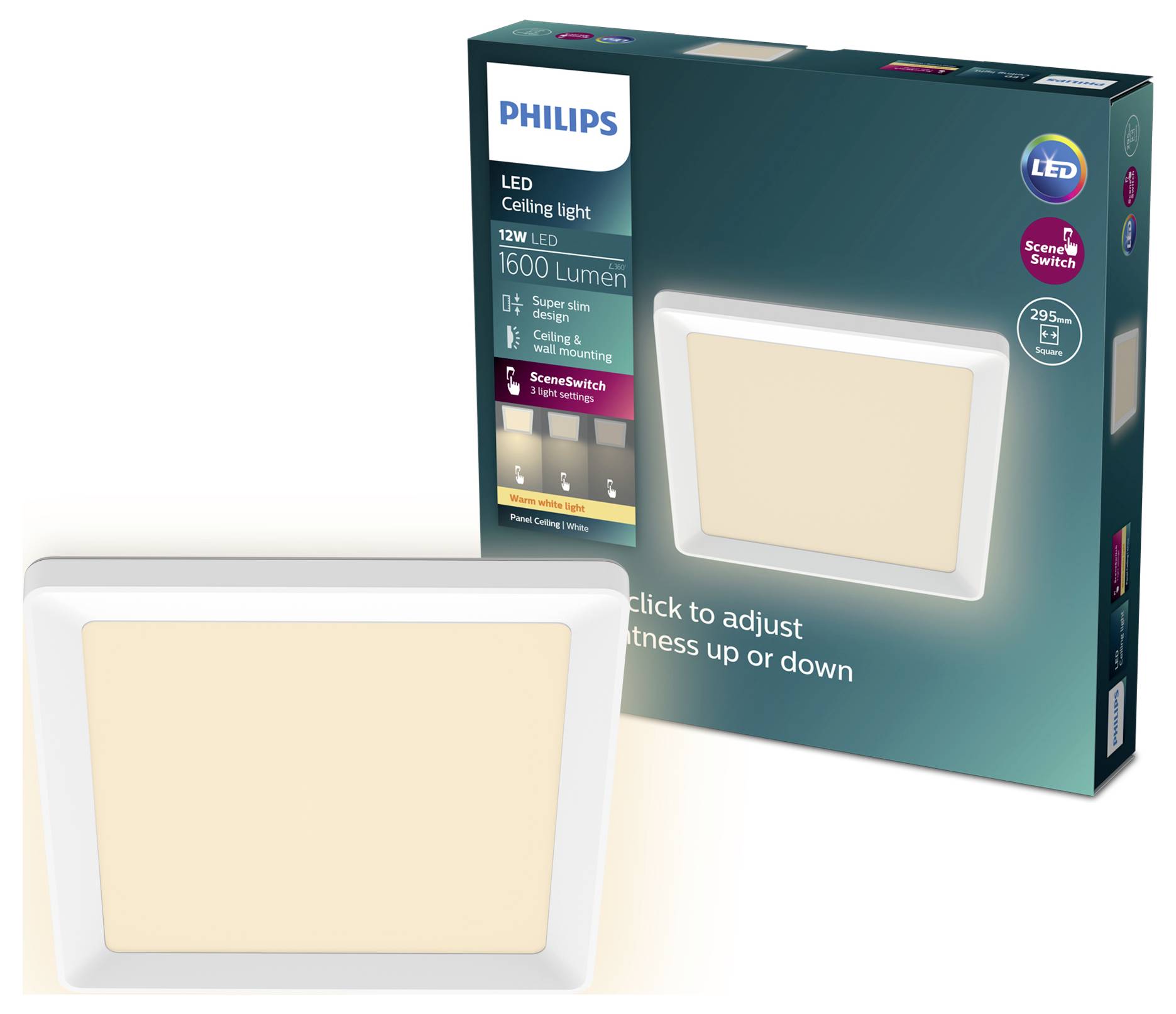 Philips SceneSwitch 8720169347892 LED panel 12 W Warm white