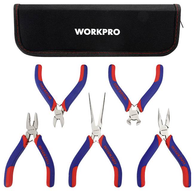 WorkPro WP201015 Universal Mini pliers set 5-piece