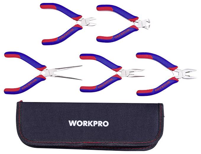 WorkPro WP201015 Universal Mini pliers set 5-piece