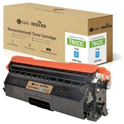 G&G Toner replaced Brother TN-423C Compatible Cyan 4000 Sides Reborn remanufactured 21189