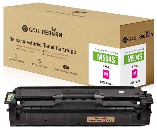 Remanufactured G&G Reborn Toner Cartridge with Samsung Compatibility, Model M504S, 1 Pack, 1,800 Pages, 3-Year Warranty.