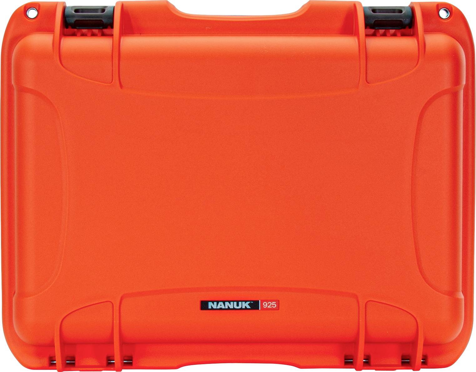 Orange protective case by Nanuk, model 925, with robust design and closures, suitable for secure storage and transportation.