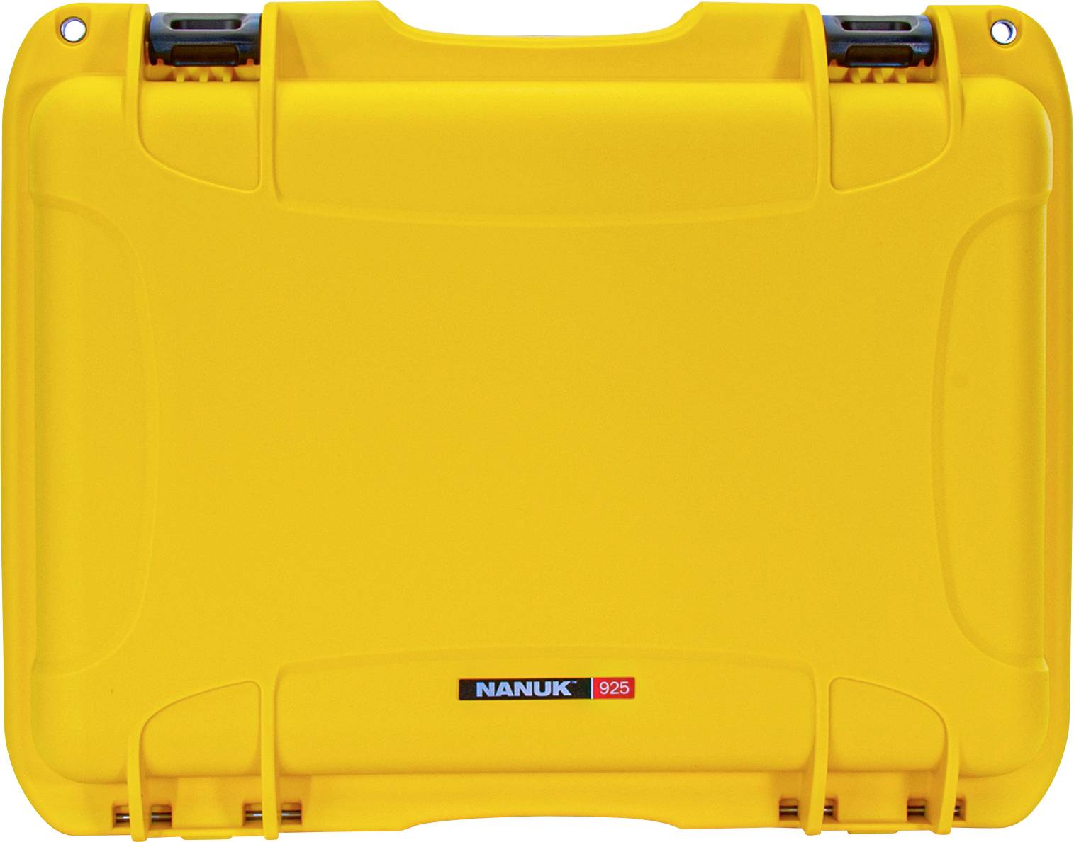 Yellow protective case by Nanuk; robust design, model number 925, suitable for the safe transportation of delicate items.