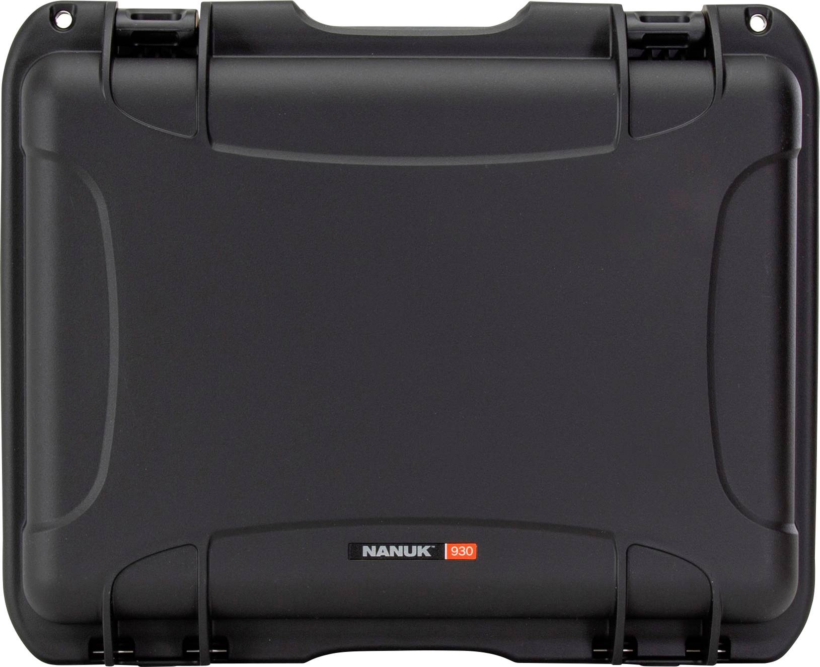 Black, robust suitcase with rounded corners and the inscription 'Nanuk 930' on the front.