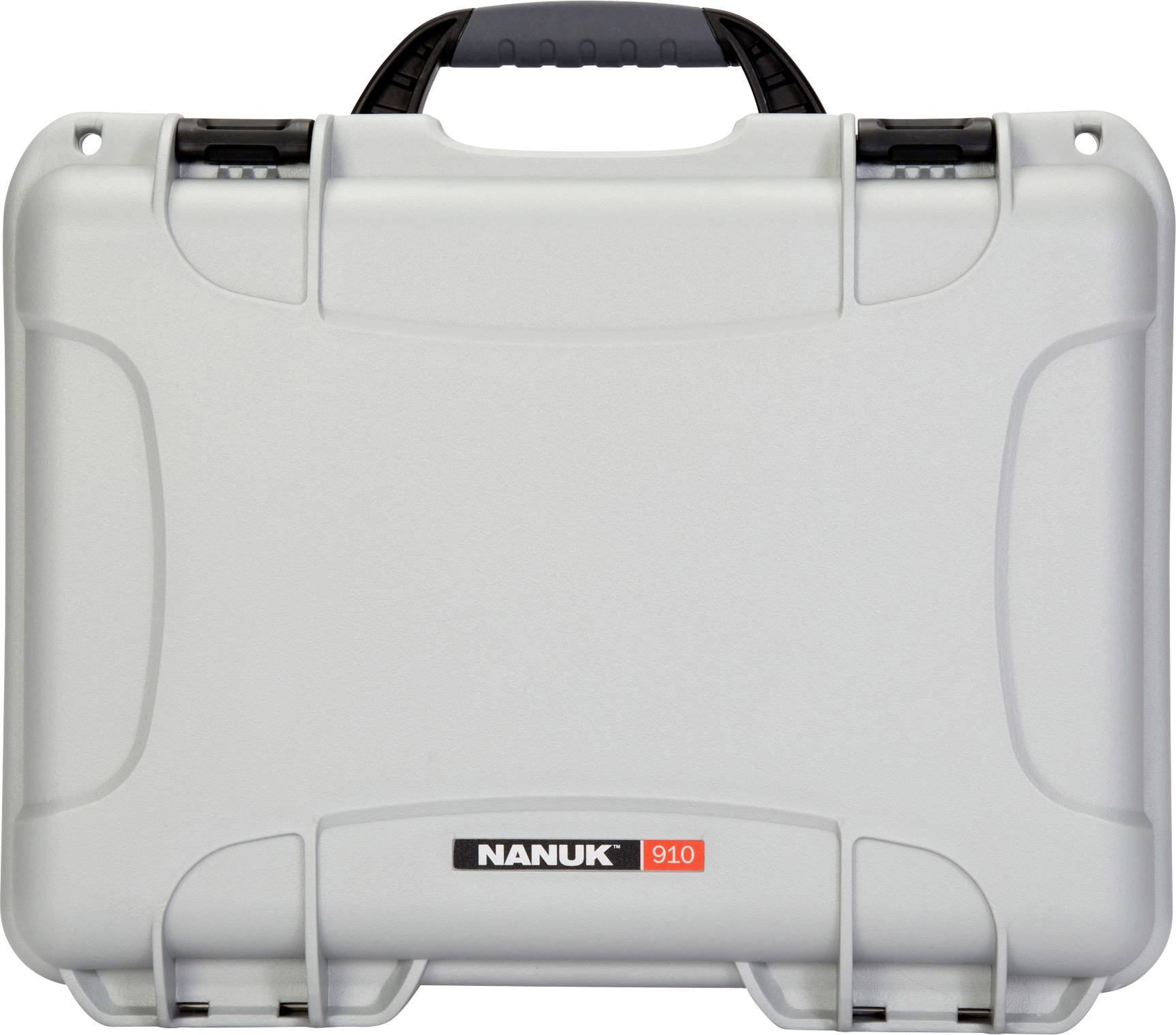 A robust, grey protective case with the print 'NANUK 910' is suitable for securely storing delicate items.