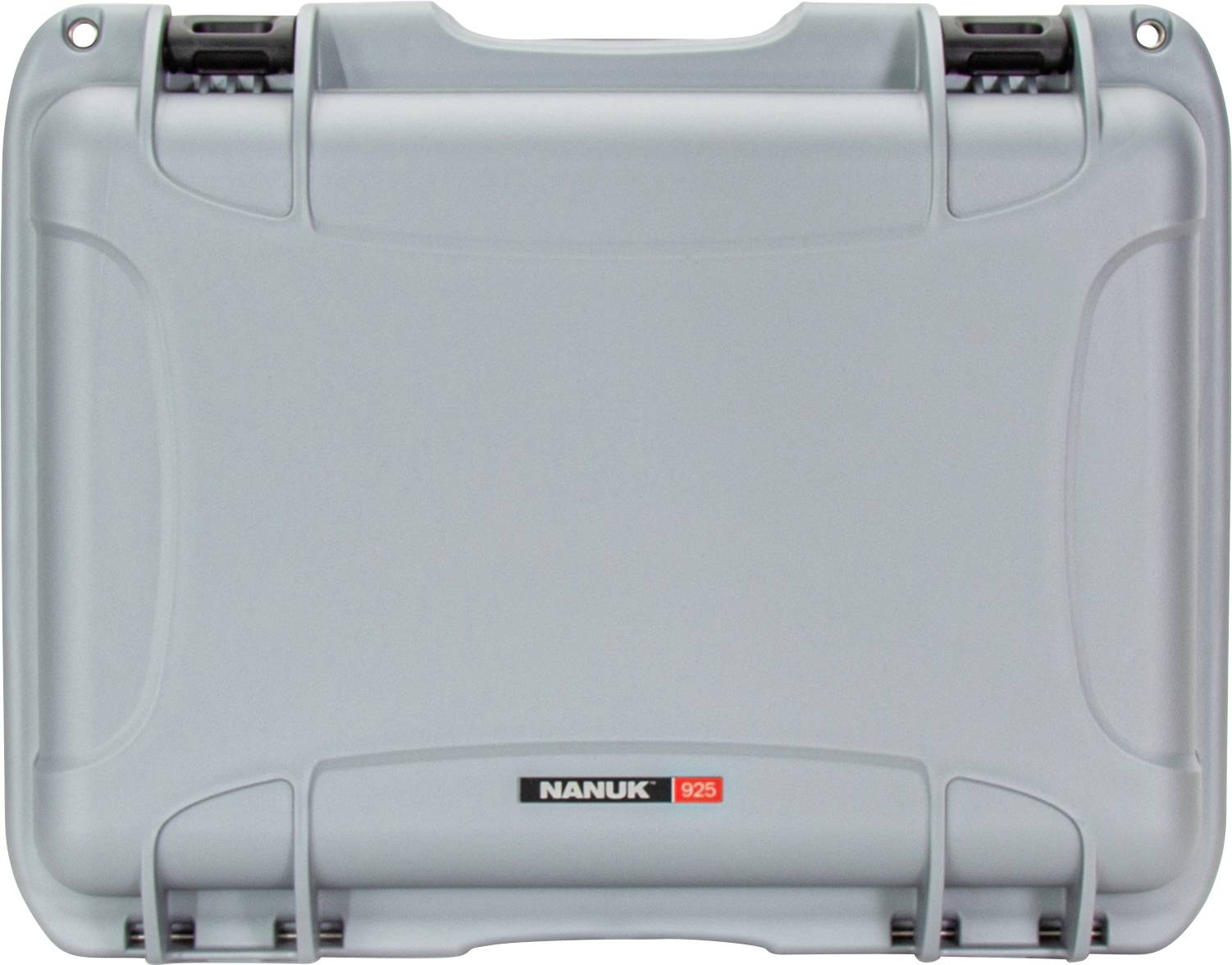 Grey Nanuk 925 protective case with robust design and black fastening. Suitable for the secure transportation of delicate items.