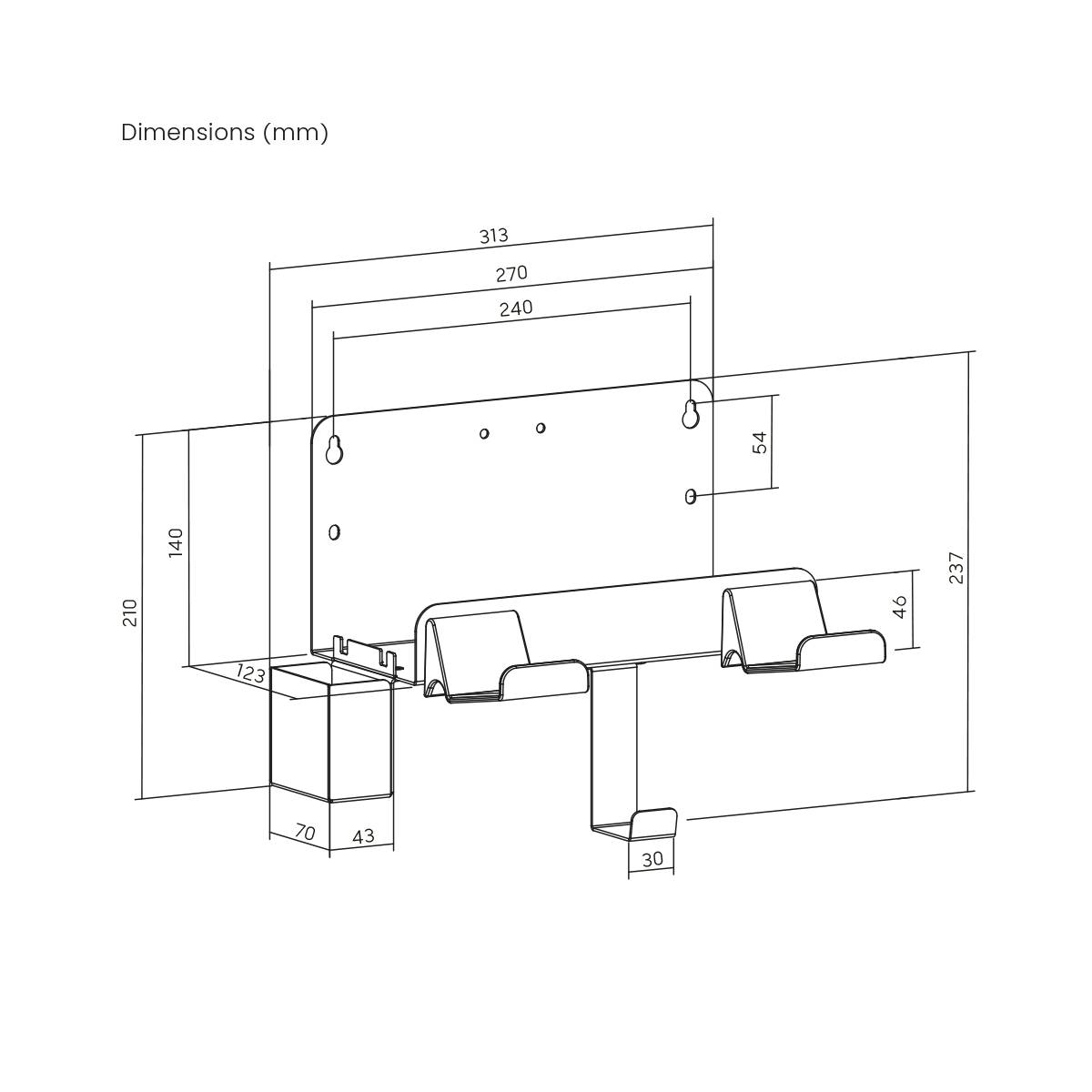 My Wall Media player wall bracket White