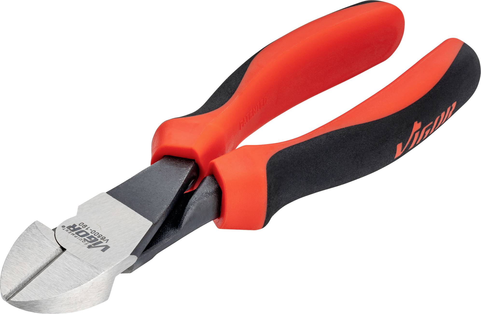 Side cutters with red and black handles, suitable for cutting wires and cables.