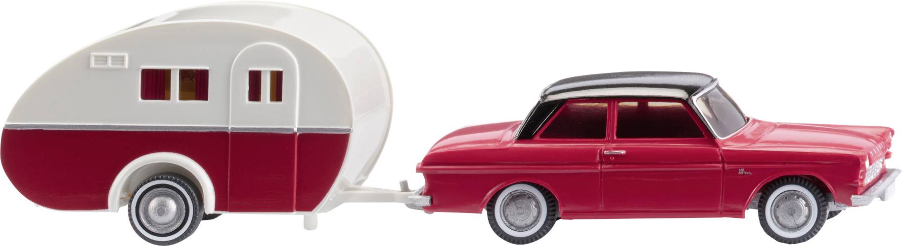 Wiking 020203 H0 Car Ford Taunus 12M with caravan