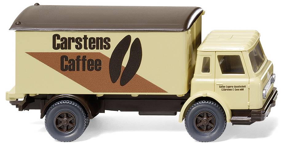 Wiking 044602 H0 HGV Harvester Box-Truck "Carstens Coffee"