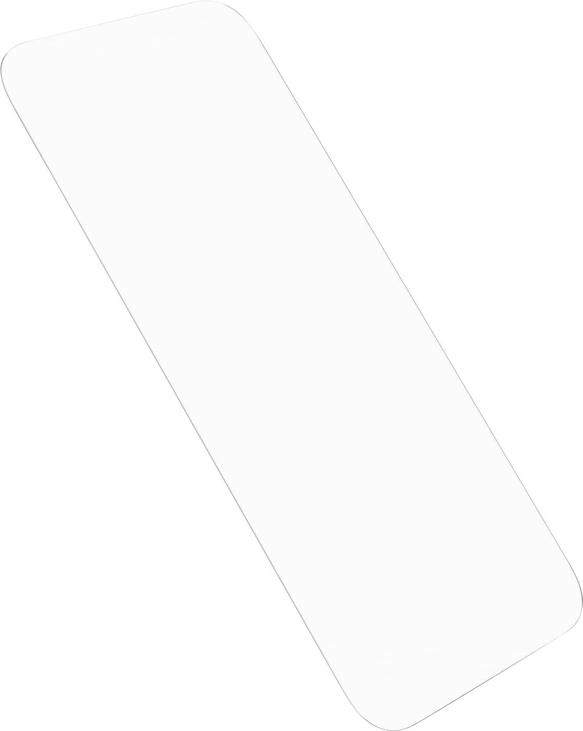 A rectangular, slightly tilted, plain white object with rounded corners, reminiscent of a smartphone or tablet.