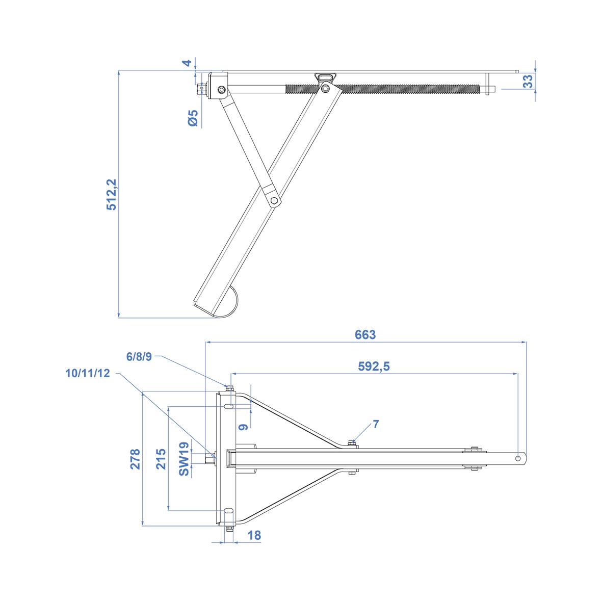 ProPlus Trailer support leg 1 pc(s)