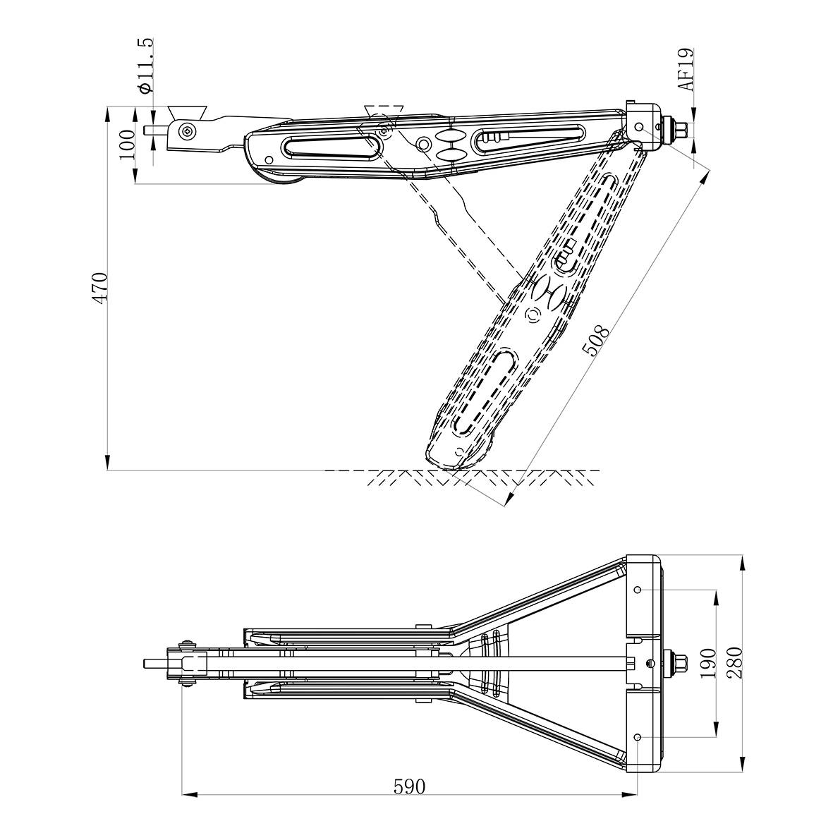 ProPlus Trailer support leg 1 pc(s)
