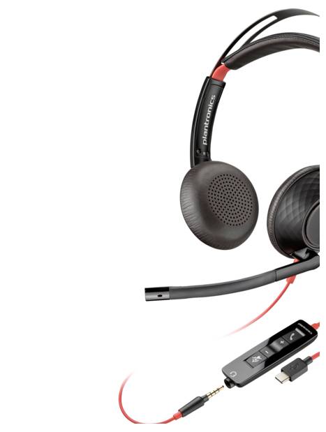 HP Poly Headset Blackwire C5220 Stereo USB- On-ear headset Stereo Black Noise cancelling PC