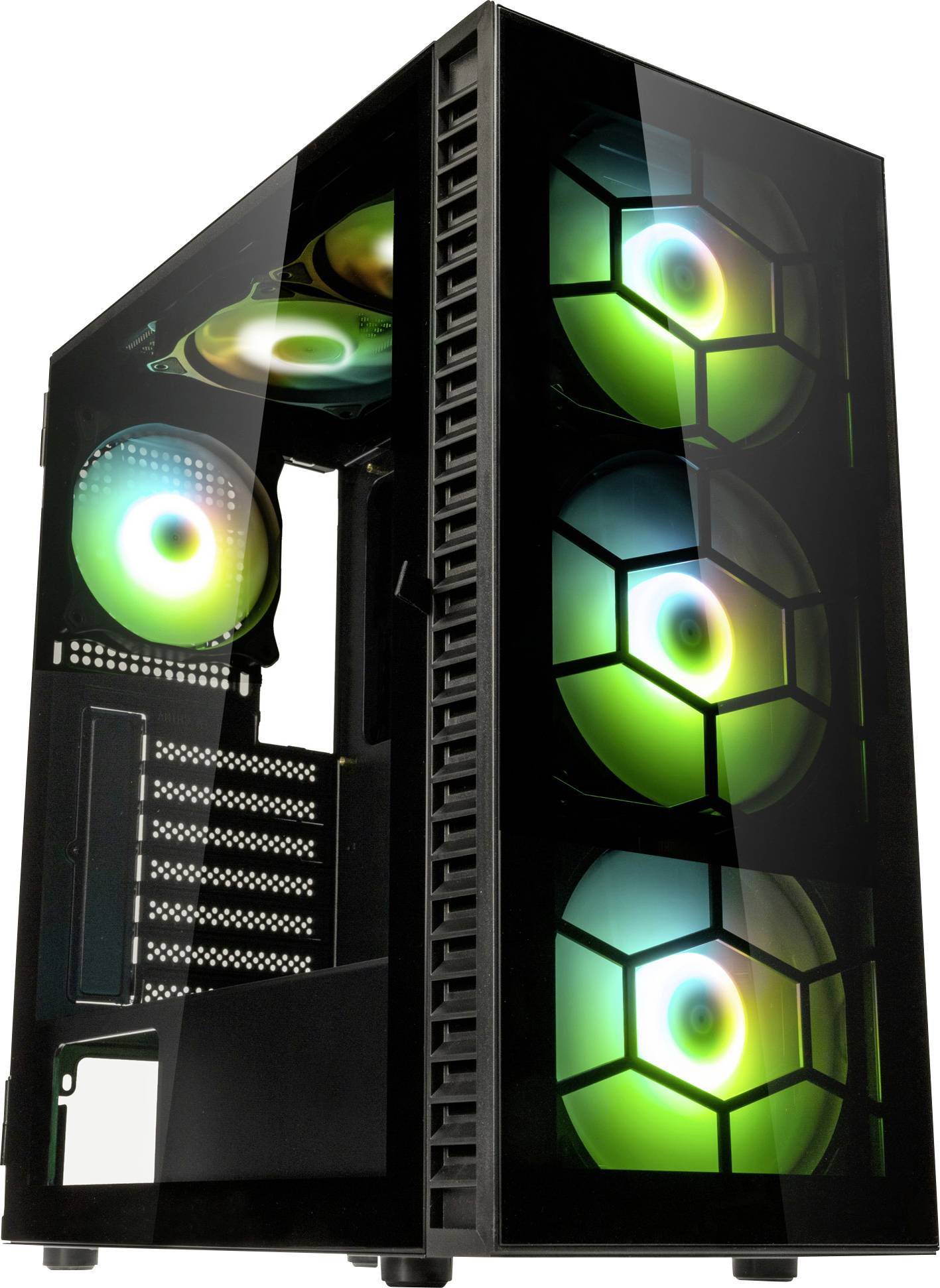 Kolink Observatory HF Plus Glass ARGB Midi tower PC casing Black
