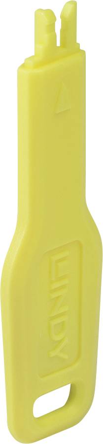 Yellow plastic tool with a loop handle and raised ENDY label, shown on a white background.